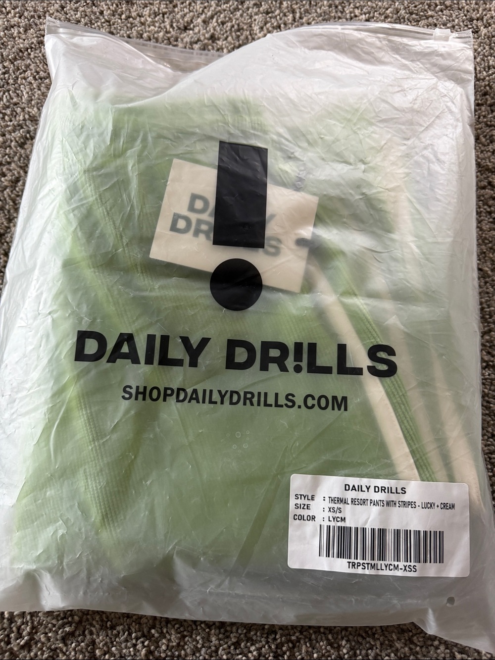 Daily Drills thermal pants with stripe